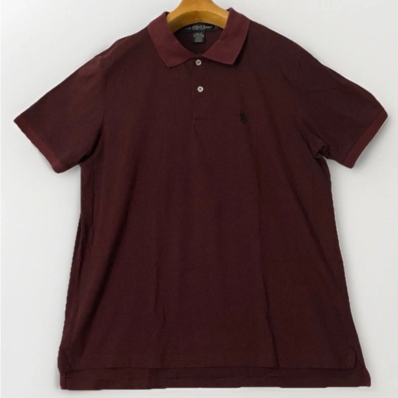US Polo Assn Shirt Mens XL Burgundy Short Sleeve Classic Style - Picture 1 of 8